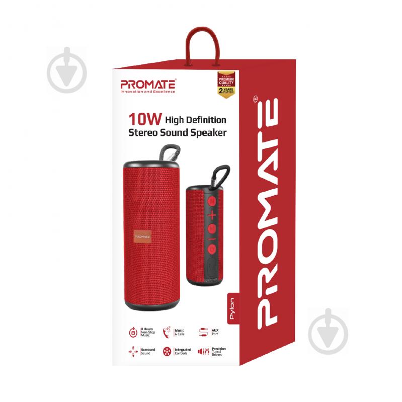 Портативная колонка Promate Pylon 2.1 red (pylon.red) - фото 7