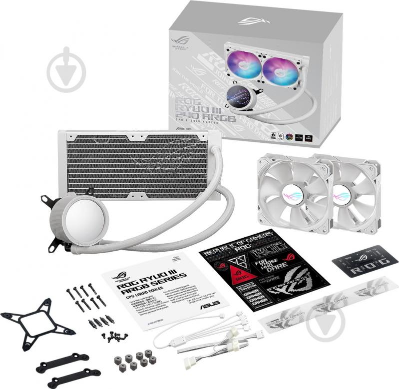 Система водного охлаждения Asus ROG Ryuo III 240 ARGB White Edition (90RC00J2-M0UAY0) - фото 10