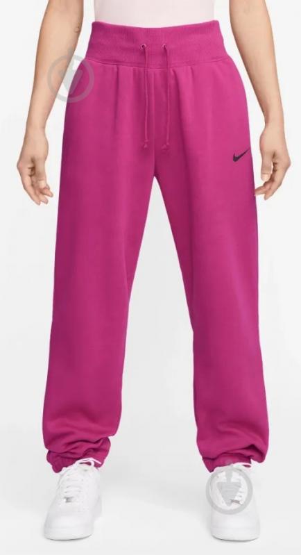 Брюки Nike W NSW PHNX FLC HR OS PANT DQ5887-615 р. XS розовый - фото 1