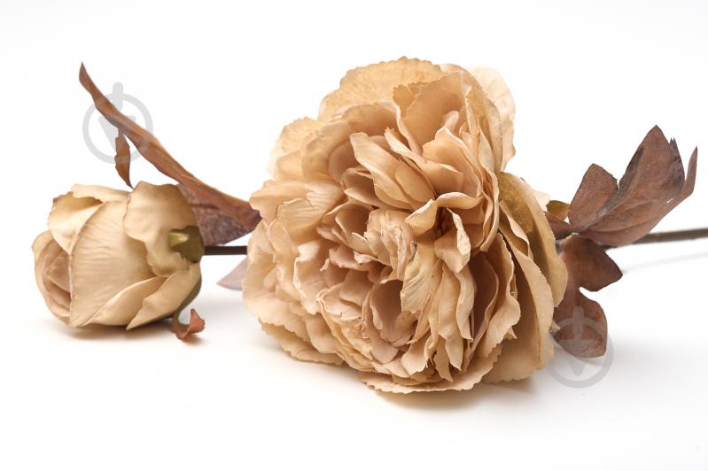 Цветок искусственный Пион 55 см золотистый Девилон - фото 2