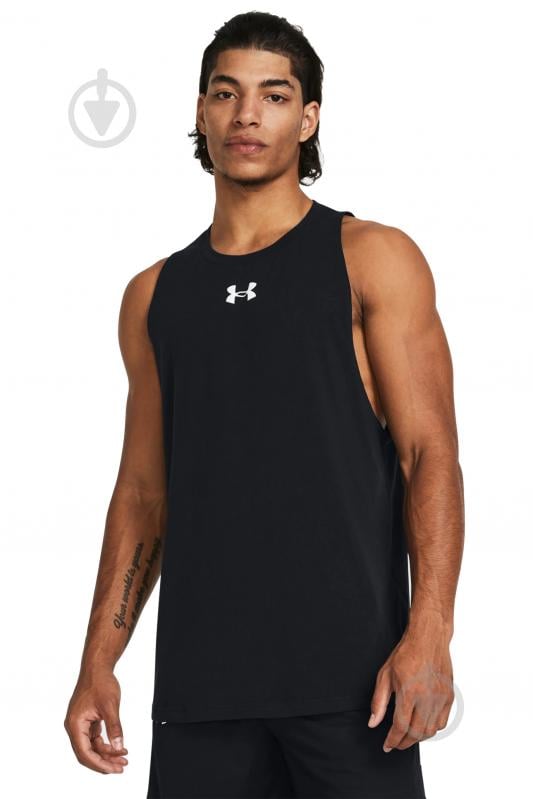 Майка Under Armour UA BASELINE COTTON TANK 1361901-005 р.M черный - фото 1