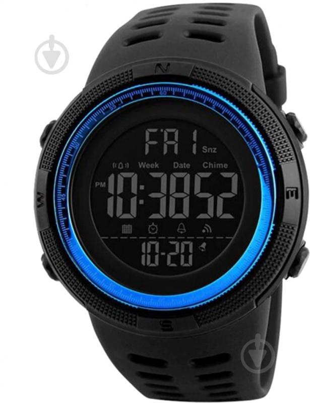 Наручные часы Skmei 1255 black/blue (1255BOXBL) - фото 1