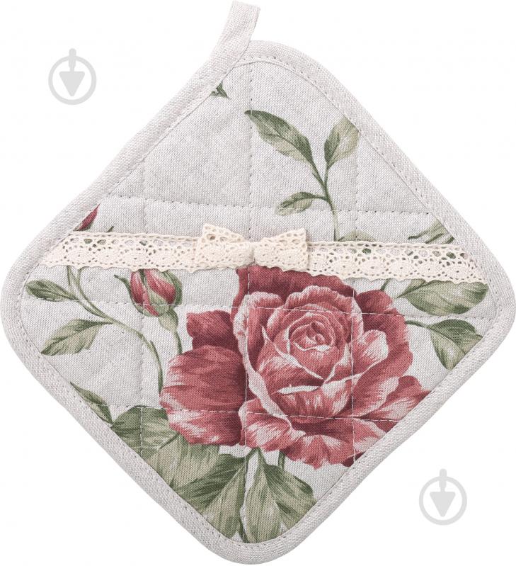 Прихватка large pink Rose 20x20 см 20x20 см бежевый Прованс - фото 1 Прихватка large pink Rose 20x20 см 20x20 см бежевый Прованс - фото 1