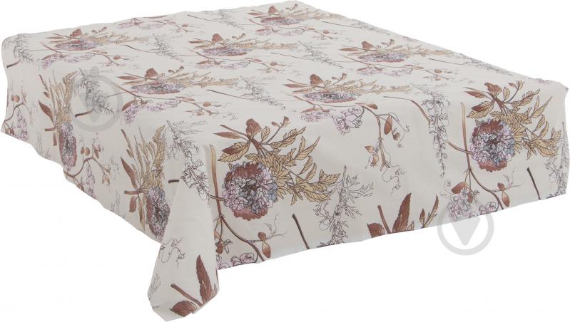 Простынь Мозаика 220x220 см коричневый - фото 1