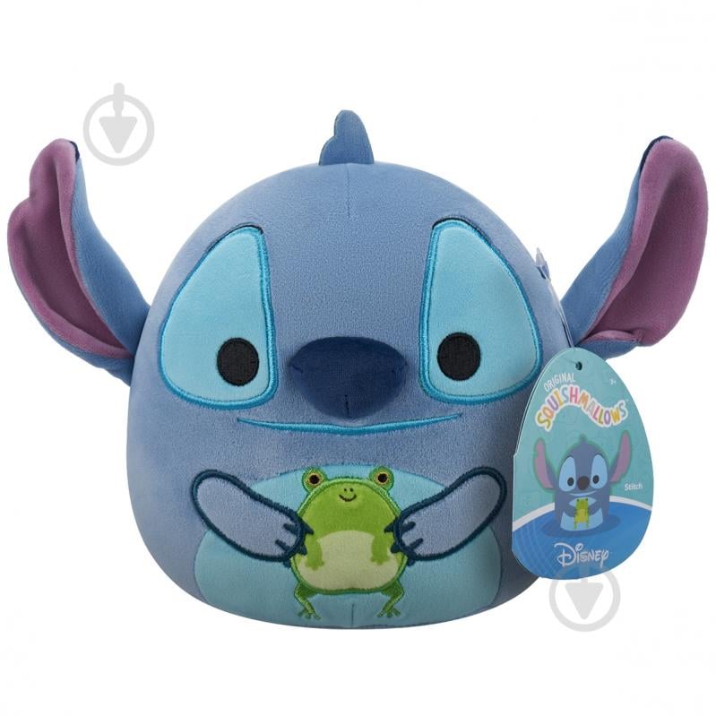 М'яка іграшка SQUISHMALLOWS серії Disney Стіч із жабкою 17 см синій SQDI00730 - фото 1