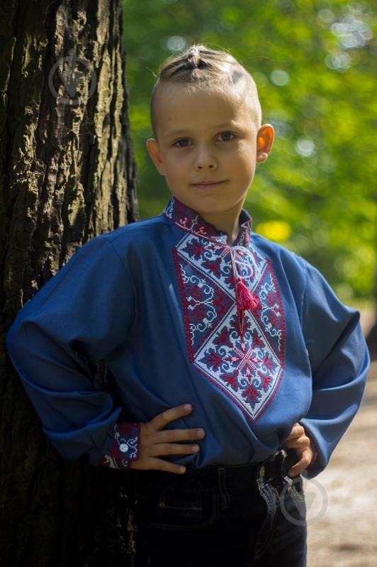 Вышиванка для мальчиков Galychanka Говерла р.146 голубой Bsh-42ls - фото 1 Вышиванка для мальчиков Galychanka Говерла р.146 голубой Bsh-42ls - фото 1