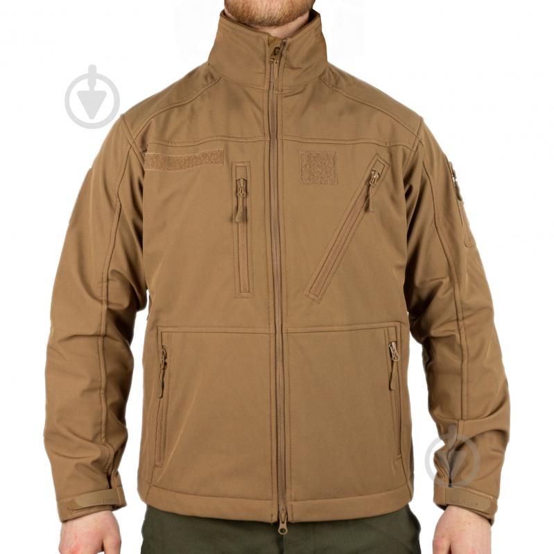 Куртка мужская демисезонная Mil-Tec демисезонный софтшелл "SOFTSHELL JACKET" 10864019 р.L [120] Coyote - фото 1