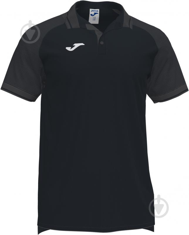 Поло Joma ESSENTIAL II POLO BLACK-ANTHRACITE S/S 101509.110 р.S чорний - фото 1