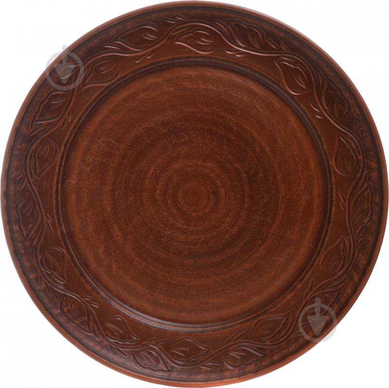 Тарелка обеденная Shynkar&KO дымленая 25 см с рисунком - фото 1