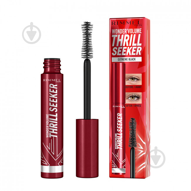 Тушь для ресниц Rimmel Wonder’volume Thrill Seeker (001) Extreme Black 8 мл - фото 1