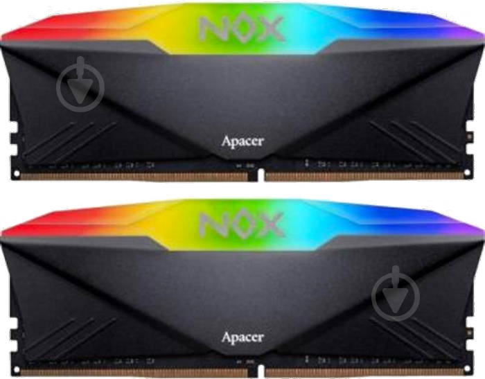 Оперативная память Apacer SODIMM DDR4 16 GB (2x8GB) 3200 MHz (AH4U16G32C28YNBAA-2) NOX RGB Black - фото 1