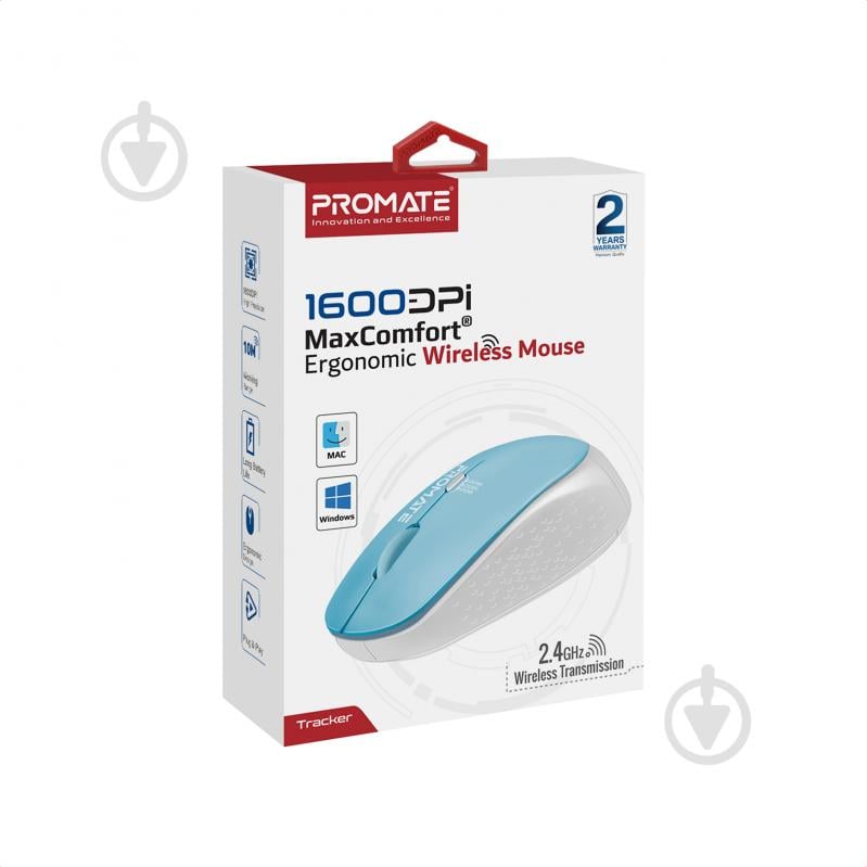 Мышь Promate Tracker Wireless blue (tracker.blue) - фото 6