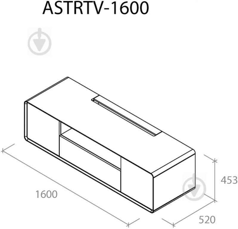 Тумба под ТВ Aqua Rodos Astrid ASTRTV-1600 белый матовый - фото 4
