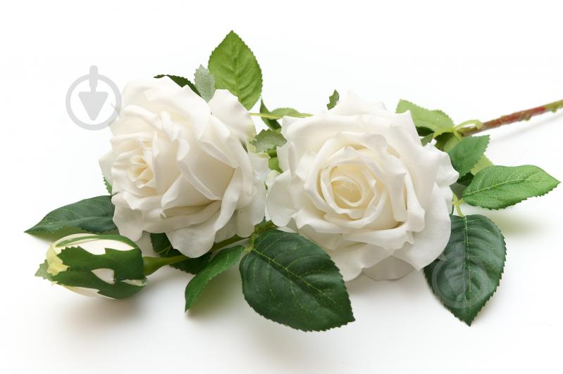 Цветок искусственный Роза 80 см белая Девилон - фото 2