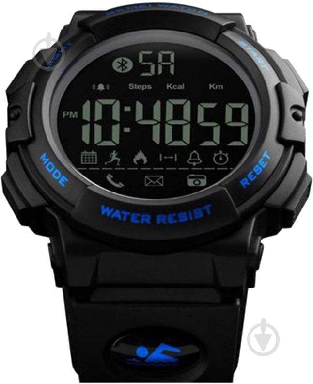 Наручные часы Skmei 1303 black/blue (1303BOXBL) - фото 2