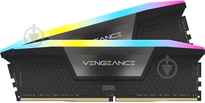 Оперативна пам'ять Corsair SODIMM DDR5 32 GB (2x16GB) 6400 MHz (CMH32GX5M2B6400C32) Vengeance RGB Black - фото 1