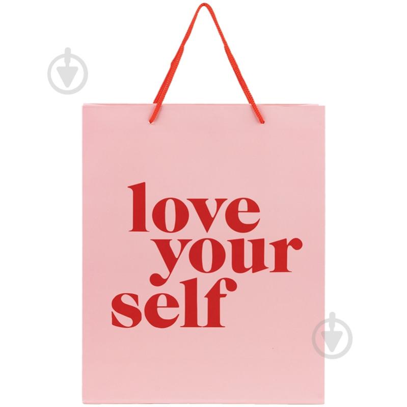 Пакет подарунковий Love yourself 8502-29-A 26х32 см Axent - фото 1 Пакет подарунковий Love yourself 8502-29-A 26х32 см Axent - фото 1