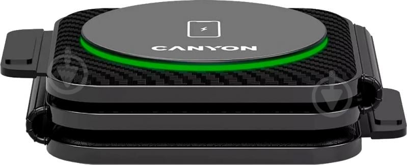 Бездротовий зарядний пристрій Canyon WS-305 3 в 1 QI Black (CNS-WCS305B) - фото 3