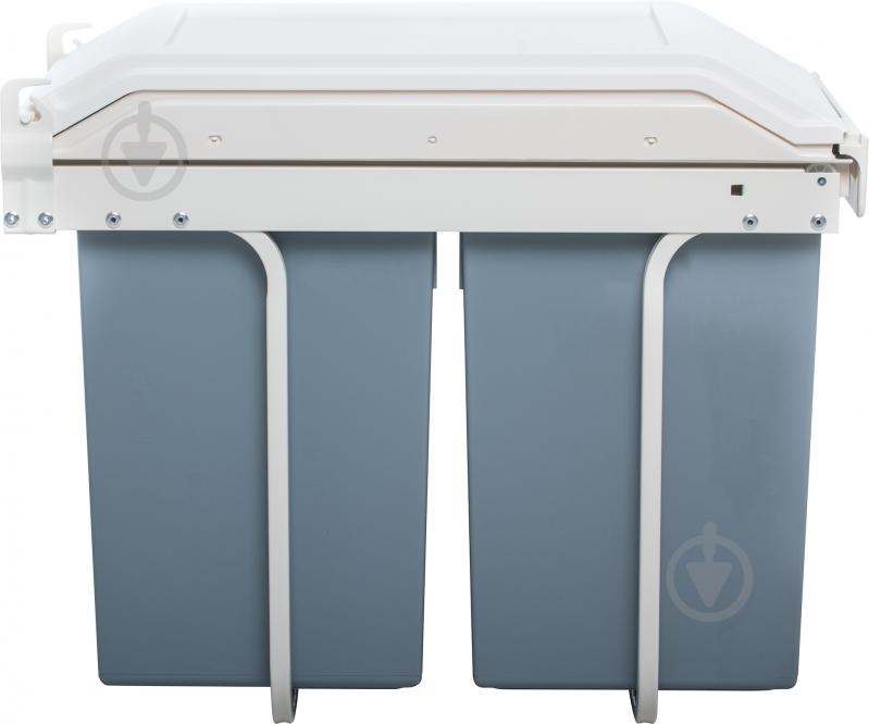 Ведро для мусора Hailo Multi Box 2*15 430х520х260 мм серое 3659001 - фото 2