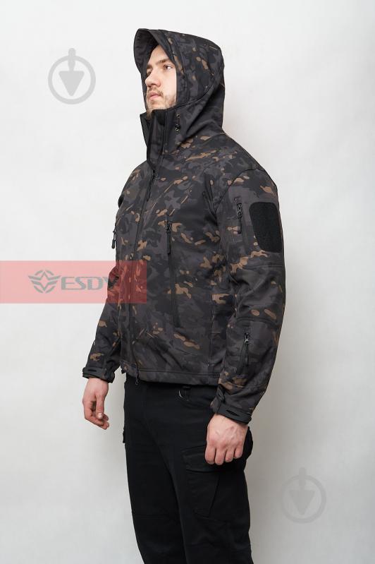 Куртка мужская демисезонная ESDY тактическая Softshell Shark Skin JA-01 р.XL камуфляж - фото 7