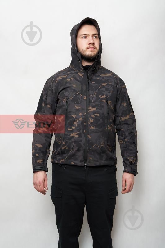 Куртка мужская демисезонная ESDY тактическая Softshell Shark Skin JA-01 р.XXL камуфляж - фото 6