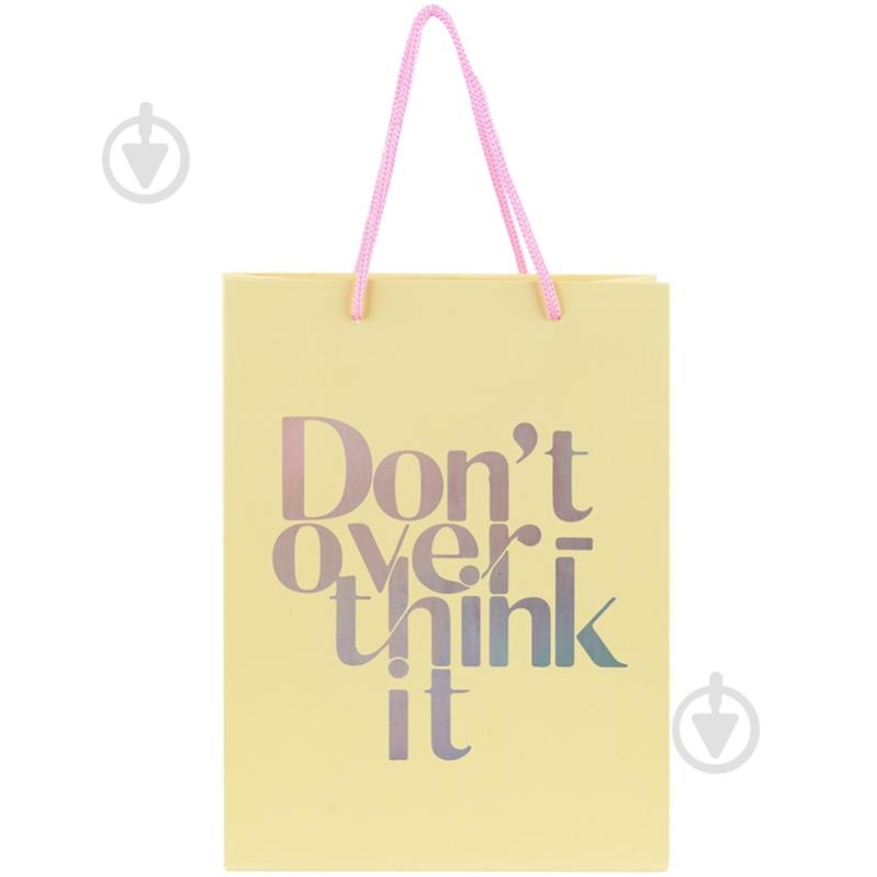 Пакет подарочный Don't overthink it 8501-30-A 18х24 см Axent - фото 1 Пакет подарочный Don't overthink it 8501-30-A 18х24 см Axent - фото 1
