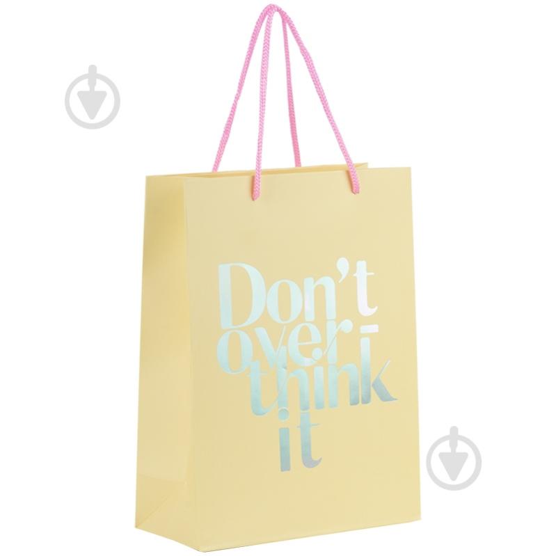 Пакет подарочный Don't overthink it 8501-30-A 18х24 см Axent - фото 2 Пакет подарочный Don't overthink it 8501-30-A 18х24 см Axent - фото 2