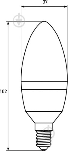 Лампа світлодіодна Eurolamp 6 Вт C37 матова E14 220 В 3000 К LED-CL-06143(T)dim - фото 3