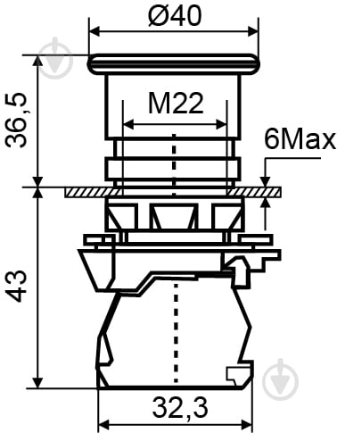 Кнопка Аско-Укрем TB5-AC42 A0140010168 - фото 5