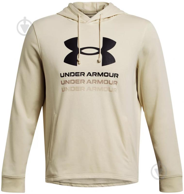 Джемпер Under Armour UA RIVAL TERRY GRAPHIC HOOD 1386047-273 р.L бежевый - фото 3