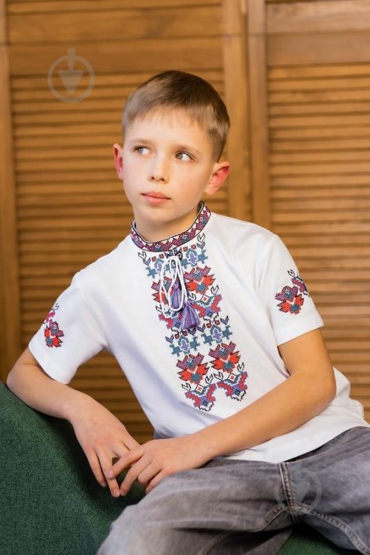 Вышиванка для мальчиков Galychanka Казачок р.140 белый Bft-084 - фото 1 Вышиванка для мальчиков Galychanka Казачок р.140 белый Bft-084 - фото 1
