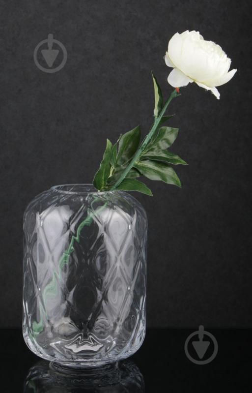 Ваза стеклянная S Ролер 24 см 24 см прозрачная - фото 2