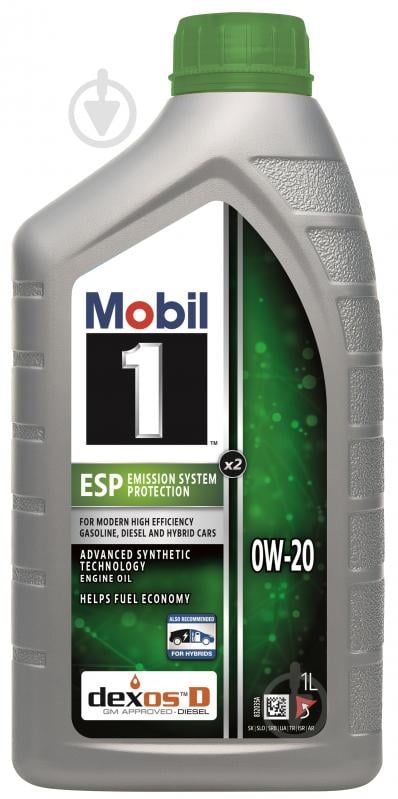 Моторна олива синтетична Mobil 1 Esp X2 0W-20 1 л (153790) - фото 1 Моторна олива синтетична Mobil 1 Esp X2 0W-20 1 л (153790) - фото 1