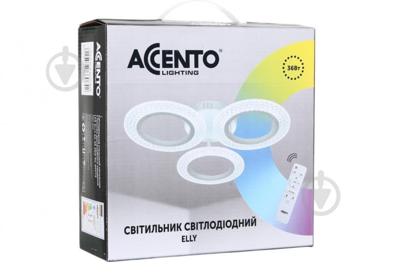 Люстра светодиодная Accento lighting ELLY 3x12 Вт белый - фото 9