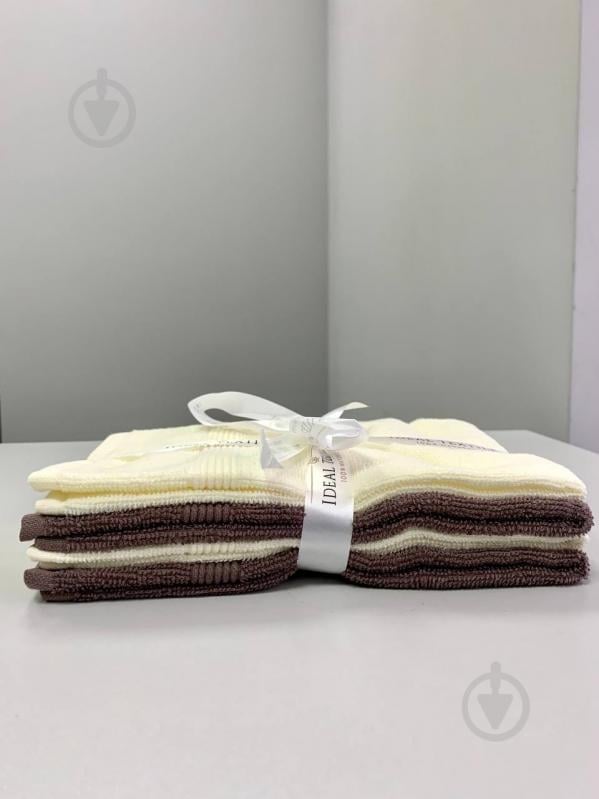 Набор полотенец махровых 30x45 см коричневый с бежевым IDEAL TEXTILE - фото 3 Набор полотенец махровых 30x45 см коричневый с бежевым IDEAL TEXTILE - фото 3