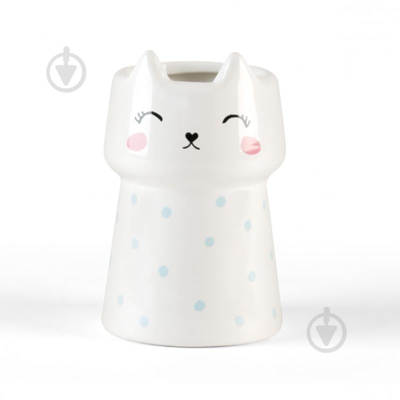 Подставка для зубных щеток Cute Cat BA-21 White - фото 1