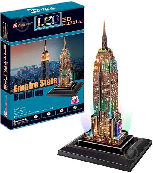 3D-пазл США: Эмпайр-стейт-билдинг LED L503h - фото 1 3D-пазл США: Эмпайр-стейт-билдинг LED L503h - фото 1