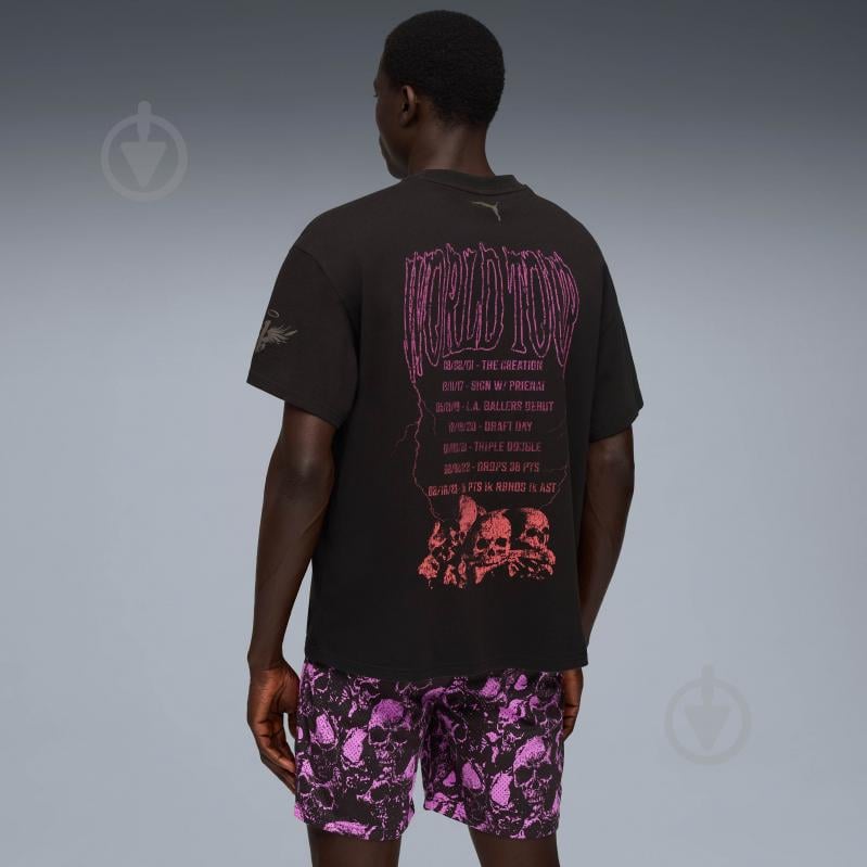 Футболка Puma LaMelo World Tour-nament Tee I 63237202 р.L черный - фото 2 Футболка Puma LaMelo World Tour-nament Tee I 63237202 р.L черный - фото 2