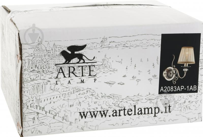 Бра Arte Lamp Charm 1x60 Вт E14 антична бронза A2083AP-1AB - фото 2