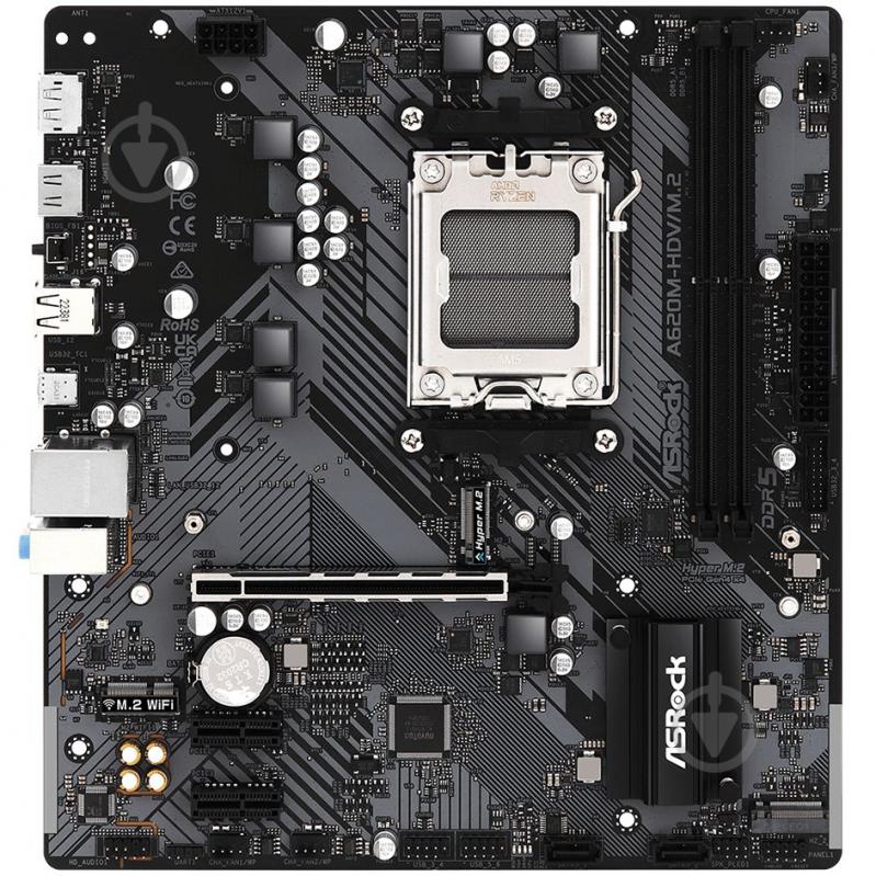 Материнська плата ASRock A620M-HDV/M.2 (Socket AM5, AMD A620, micro ATX) - фото 6