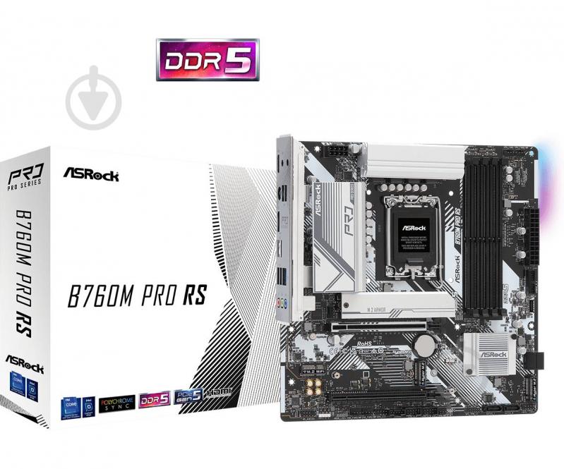 Материнская плата ASRock B760M PRO RS (Socket 1700, Intel B760, micro ATX) - фото 6