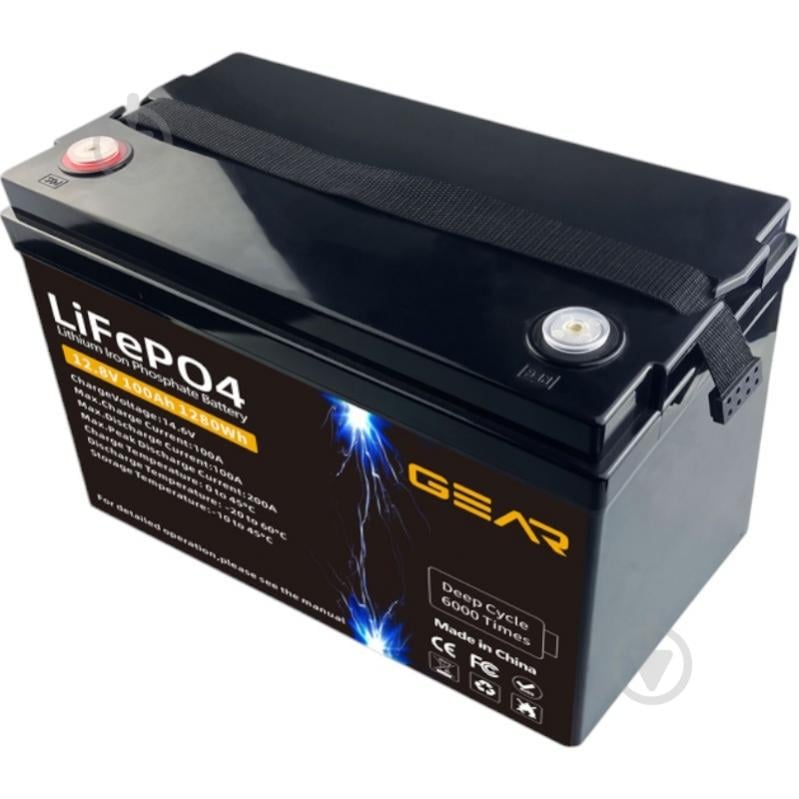 Батарея акумуляторна Gear LiFePo4 12.8V-100Ah (1280Wh) - фото 1