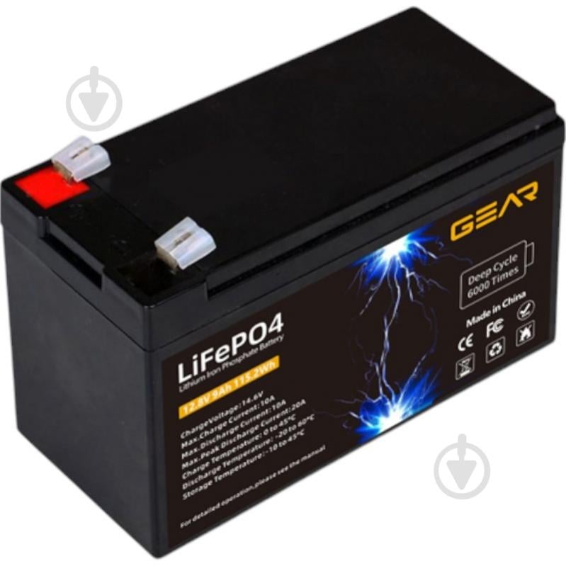 Батарея акумуляторна Gear LiFePo4 12.8V-9Ah (115Wh) - фото 1