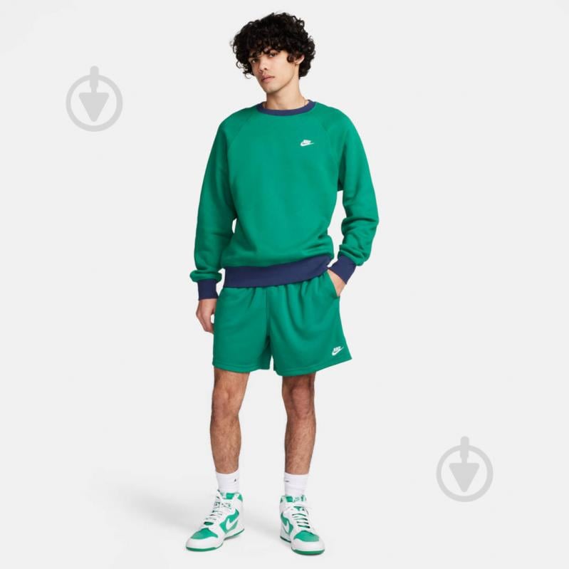 Свитшот Nike M NK CLUB BB RAGLAN CREW FV5378-365 р.S зеленый - фото 1