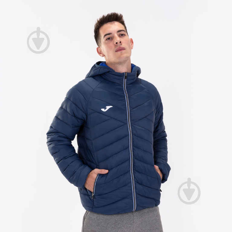 Куртка чоловіча Joma URBAN III ANORAK DARK NAVY-ROYAL 101594.331 р.XL темно-синя - фото 2