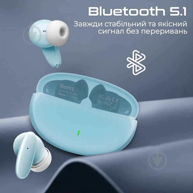 Наушники Promate blue (lush.blue) - фото 2