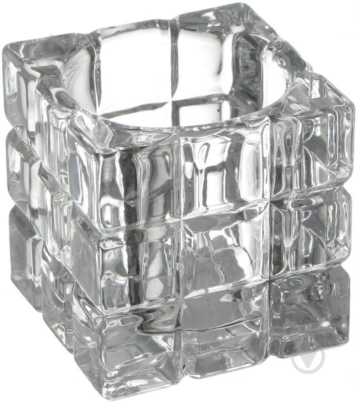 Свічник Square скло 6x6x6 см - фото 1 Свічник Square скло 6x6x6 см - фото 1