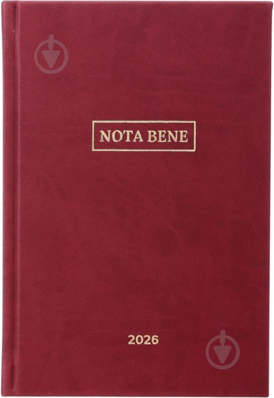 Дневник датированный Nota Bene A5 2026 красный - фото 1