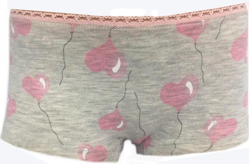 Трусы для девочки Bibo р.152 серый с рисунком 12129 - фото 1