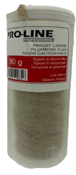 Лен сантехнический Gross PRO-LINE 80 г катушка с дозатором - фото 1